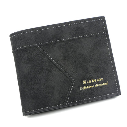 Men's Matte Leather Man's Large Capacity Multi Men's Wallets