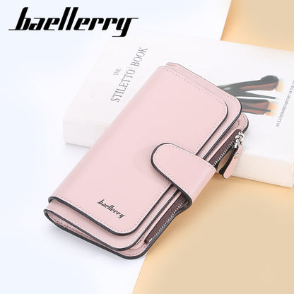 Women's Long Korean Style Zipper Hasp Multiple Slots Ladies Wallets