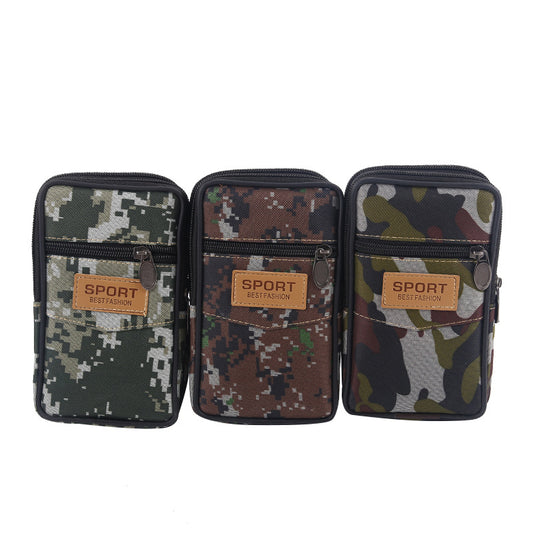 Sacoche de ceinture multifonctionnelle pour homme, camouflage, construction de vêtements, sacs de taille pour homme