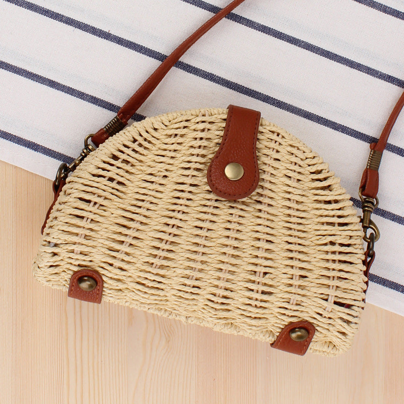 Beach Mori Style Semicircle Paper String Bags