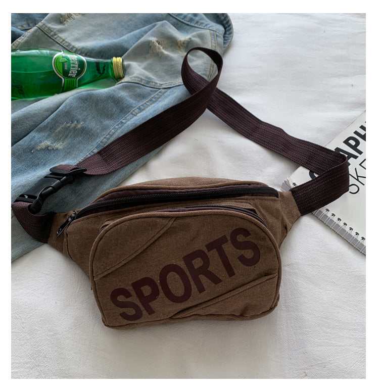 Women's & Men's & Washed Canvas Cashier Mobile Leisure Waist Packs