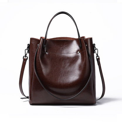 Women's Cow Leather Versatile Commuter Genuine High-grade Bags