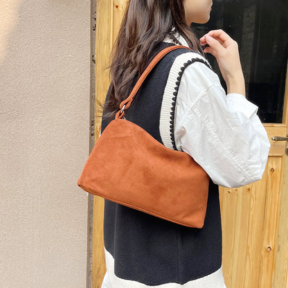 Women's Niche Retro Suede Soft Underarm Simple Shoulder Bags