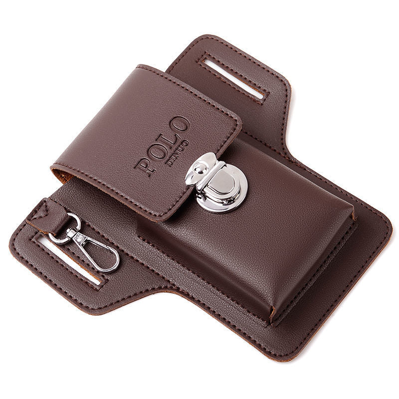 Men's Site Work Leather Can Hold Cigarette Hanging Phone Bags