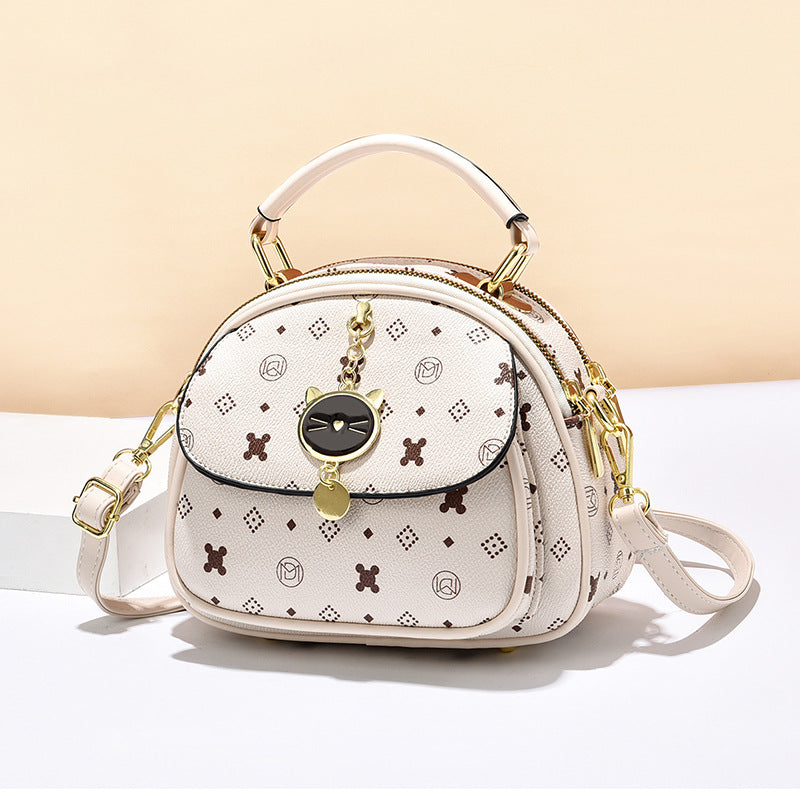 Women's Popular Round Fashionable Summer Fashion Chain Textured Bags