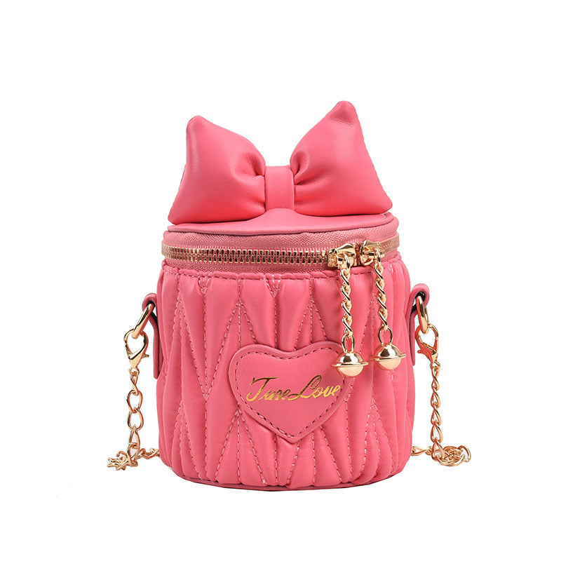 Chain Classic Style Bowknot Mini Bucket Korean Children's Shoulder Bags