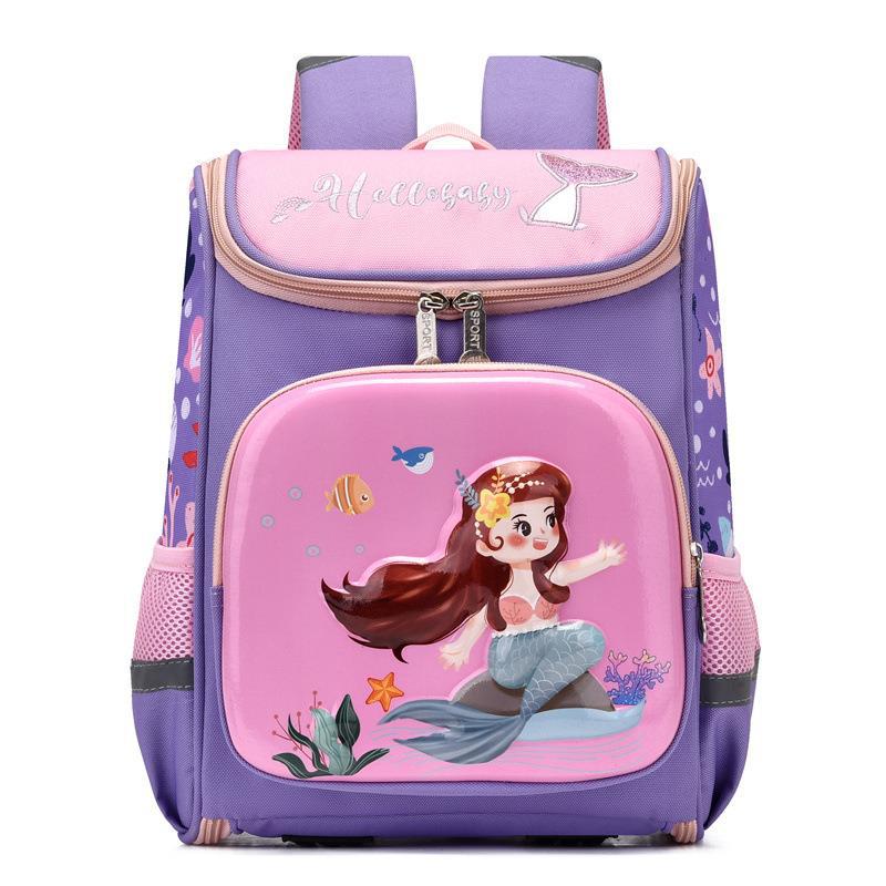 Sacs d'école maternelle tridimensionnels pour garçons, motif sirène astronaute de dessin animé de première classe pour enfants