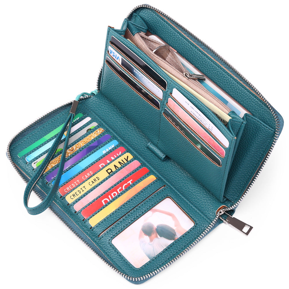 Women's Swiping Large Capacity Long Multi Slots Ladies Wallets