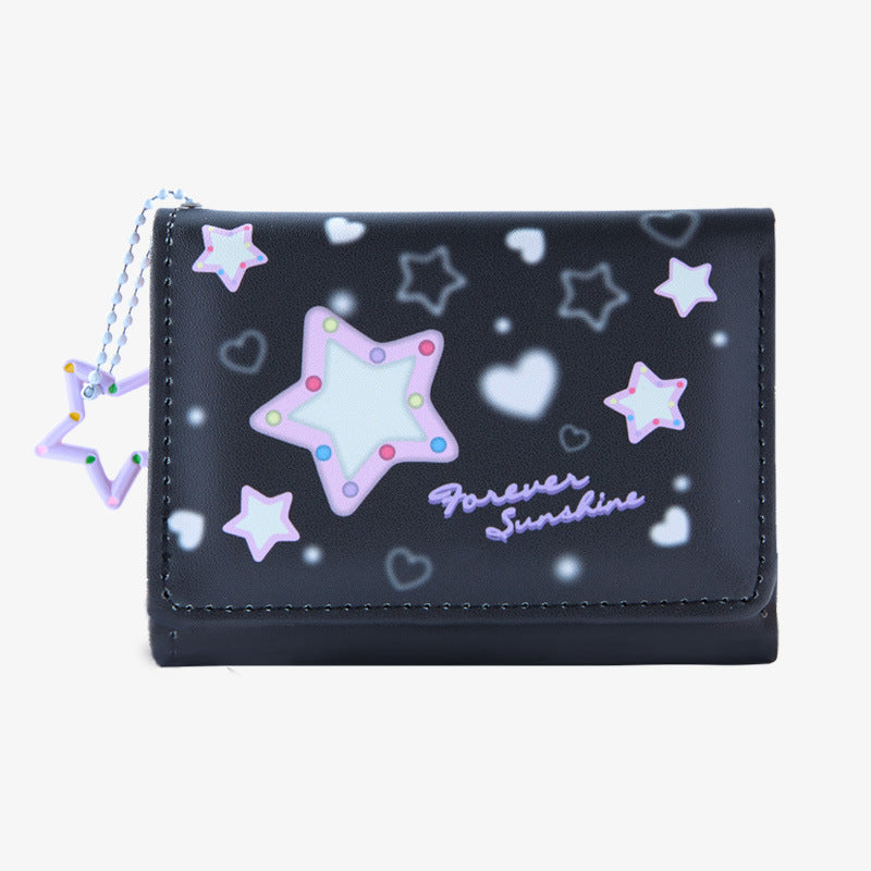 Women's Small Pattern Short Multifunctional Cartoon Change Ladies Wallets