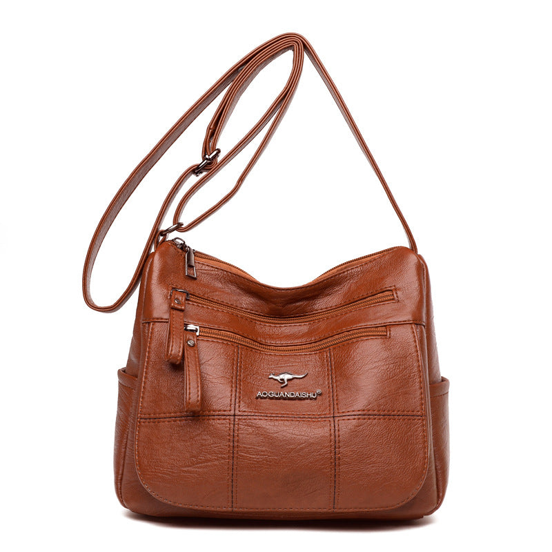 Women's Stall Fashion Soft Leather Mother Leisure Bags