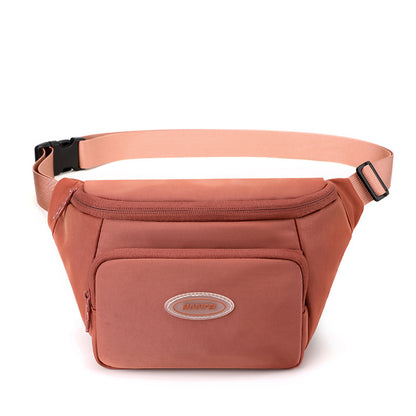 Women's Fashion Nylon Cloth Simple Solid Color Waist Packs