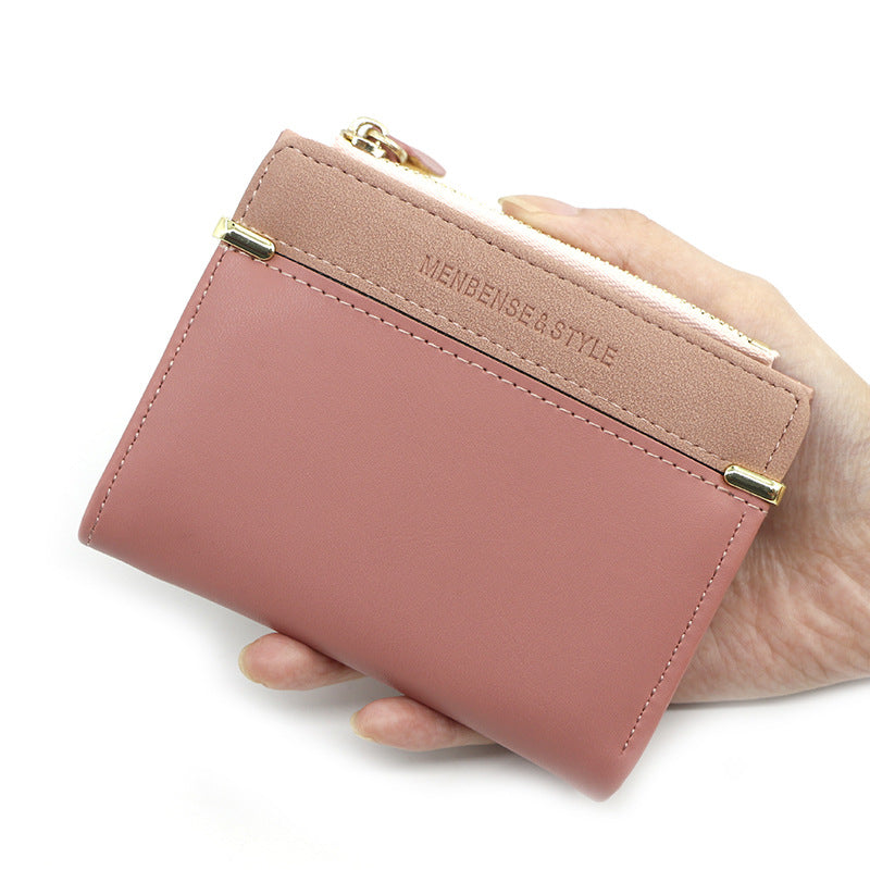 Women's Short Zip Simple Elegant Clutch Ladies Wallets