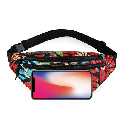 Women's Nylon Close-fitting Mobile Summer Fashion Camouflage Waist Packs