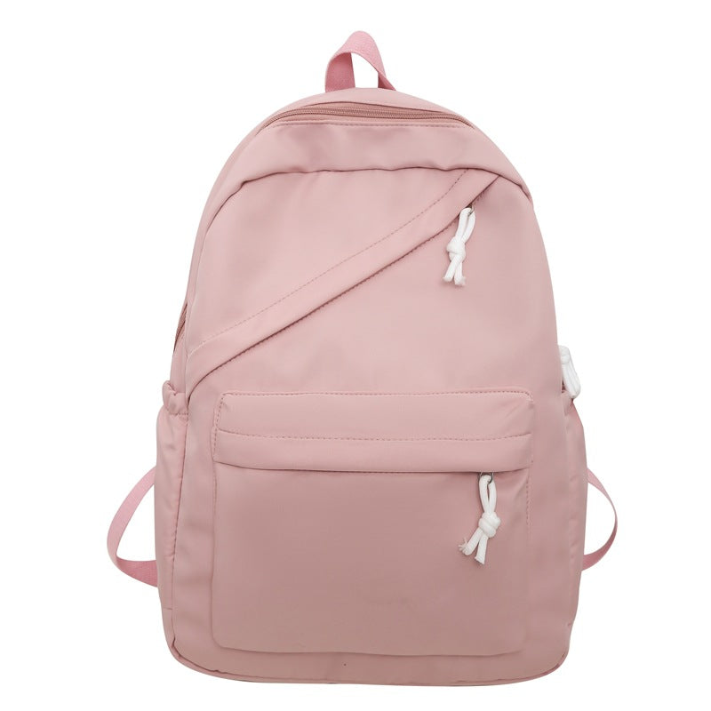 Capacity Fashionable Korean Style Solid Color Backpacks