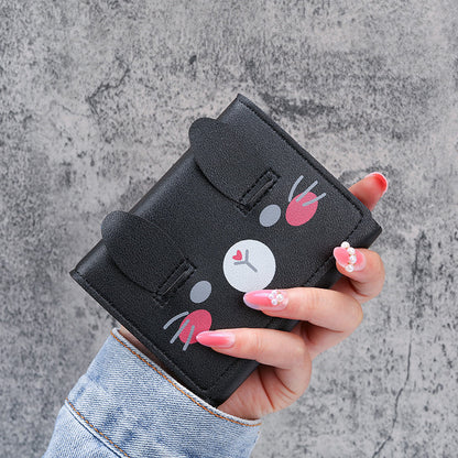 Women's Short Cartoon Cute Trifold Fashion Ladies Wallets