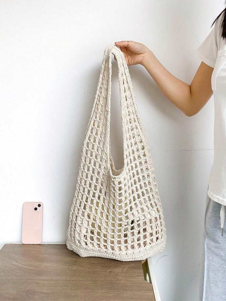 Women's Knitted Hollow Beach Woven Shopping Bags