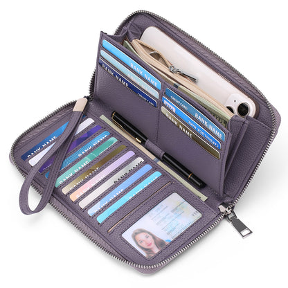 Women's Swiping Large Capacity Long Multi Slots Ladies Wallets