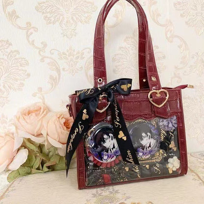 Tote Cartoon Double-sided Commuter Elegant Ribbon Portable Crossbody Bags