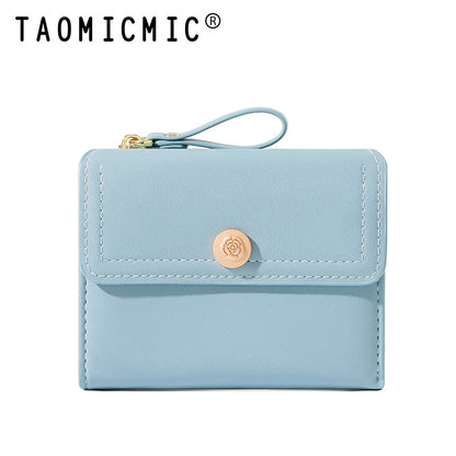 Women's Short Chic Folding Minimalist Credentials Ladies Wallets