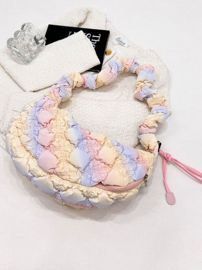 Women's Korean Style Niche Cotton Candy Cloud Crossbody Bags