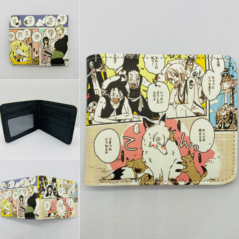 Anime One Piece Short Unisex Leather Ladies Wallets