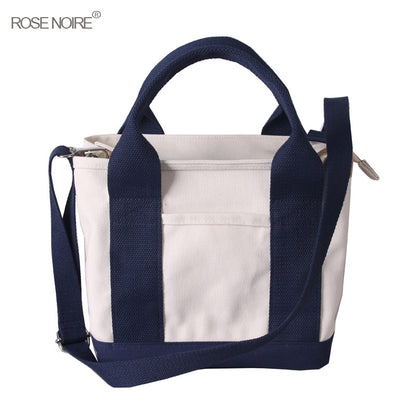 Women's Zip One Canvas Lunch Portable Thousand Shoulder Bags