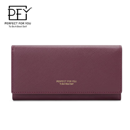 Women's Simple Korean Style Clutch Multifunctional Ladies Wallets