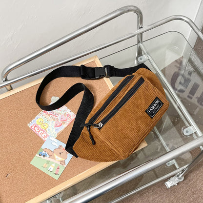 Women's Unique Fashionable Texture Small Corduroy Bags