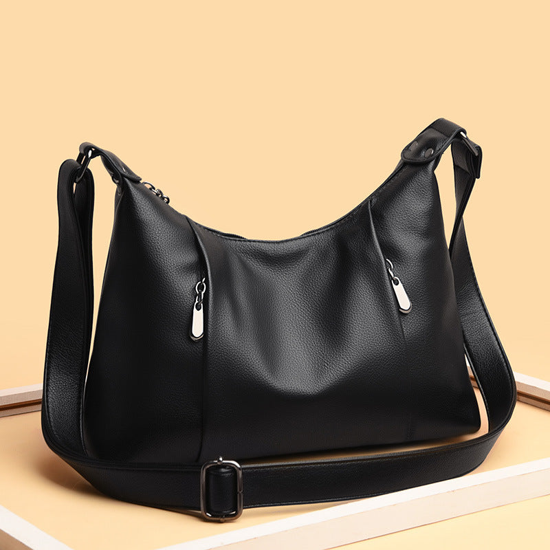 Women's Fashion Minimalism Soft Leather Mother Crossbody Bags