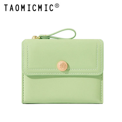 Women's Short Chic Folding Minimalist Credentials Ladies Wallets