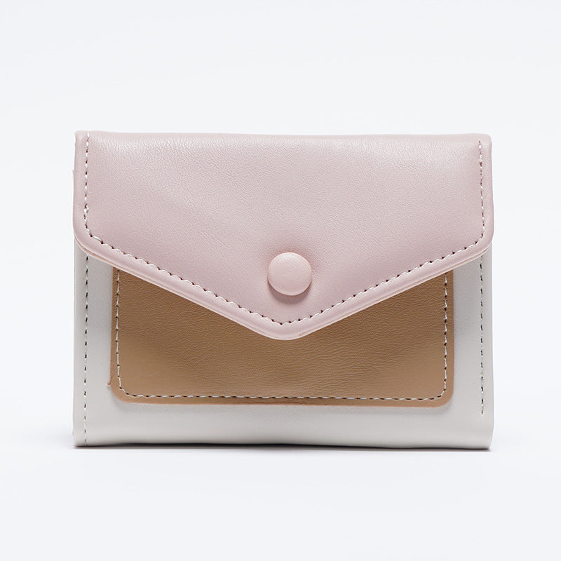 Dopamine Color Matching Korean Solid Simple Ladies Wallets