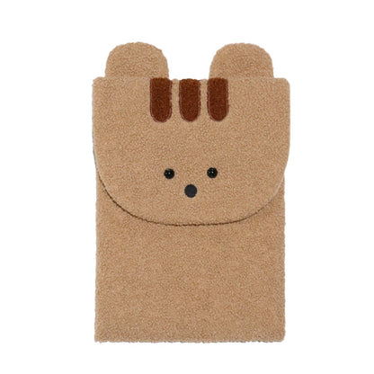 Sac en peluche brodé avec un animal mignon pour ordinateur portable et tablette