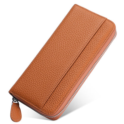 Women's & Men's & Genuine Leather Credit Long Clutch Ladies Wallets