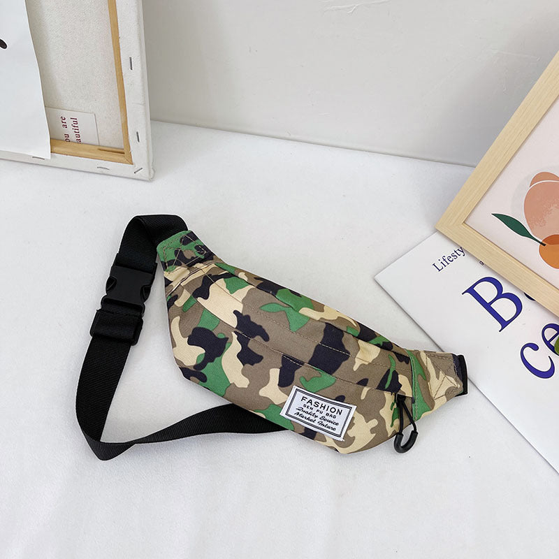 Sacs à bandoulière pour enfants avec poches de camouflage de style enfantin avec lettres pour garçons