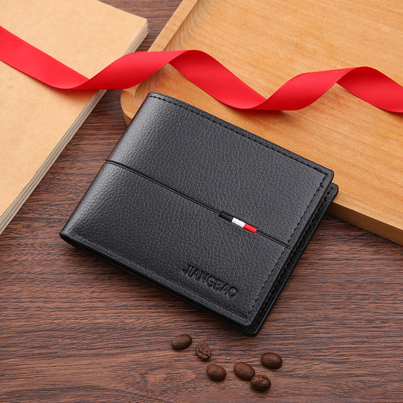 Men's Horizontal Bank Credit Short Multiple Slots Men's Wallets