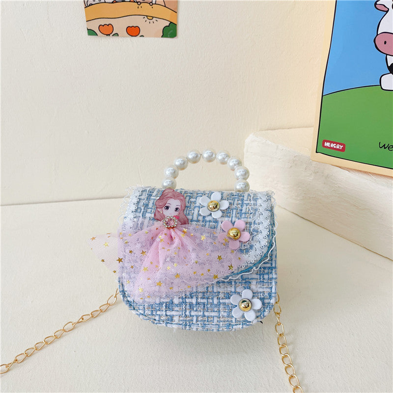 Children's Cute Small Woolen Fashionable Princess National Children's Shoulder Bags