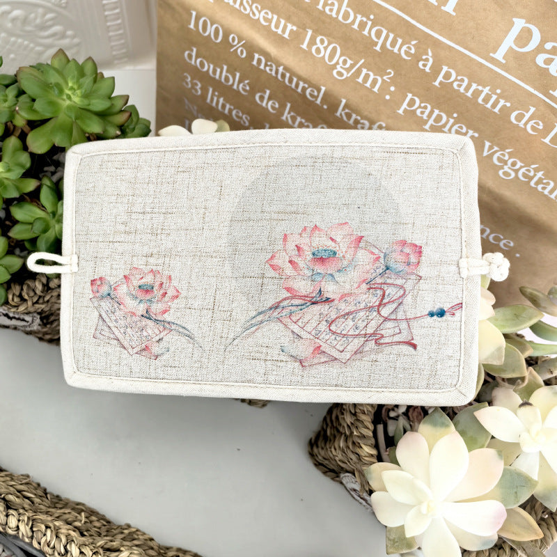 Attractive Linen Short Printed Cartoon Simple Ladies Wallets