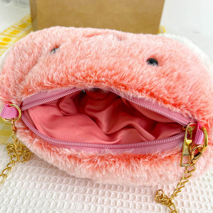 Plush Watermelon Female Winter Cartoon Cute Crossbody Bags