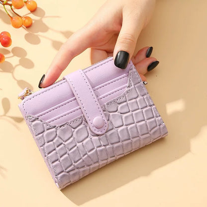 Women's Korean Vintage Crocodile Short Simple Temperament Ladies Wallets