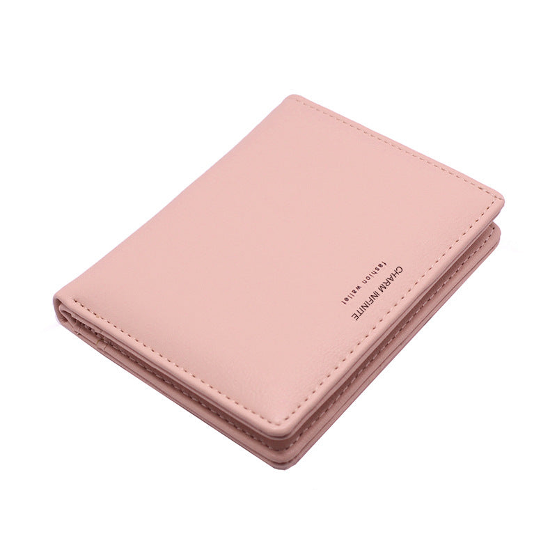 Women's Letter Thin Two-fold Korean Multiple Slots Ladies Wallets