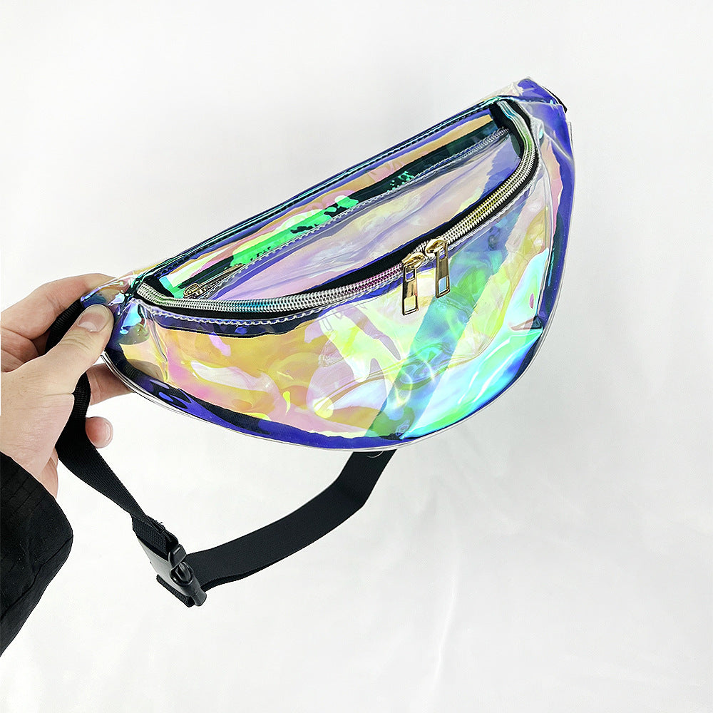 Women's Laser Magic Color Trend Reflective Transparent Waist Packs