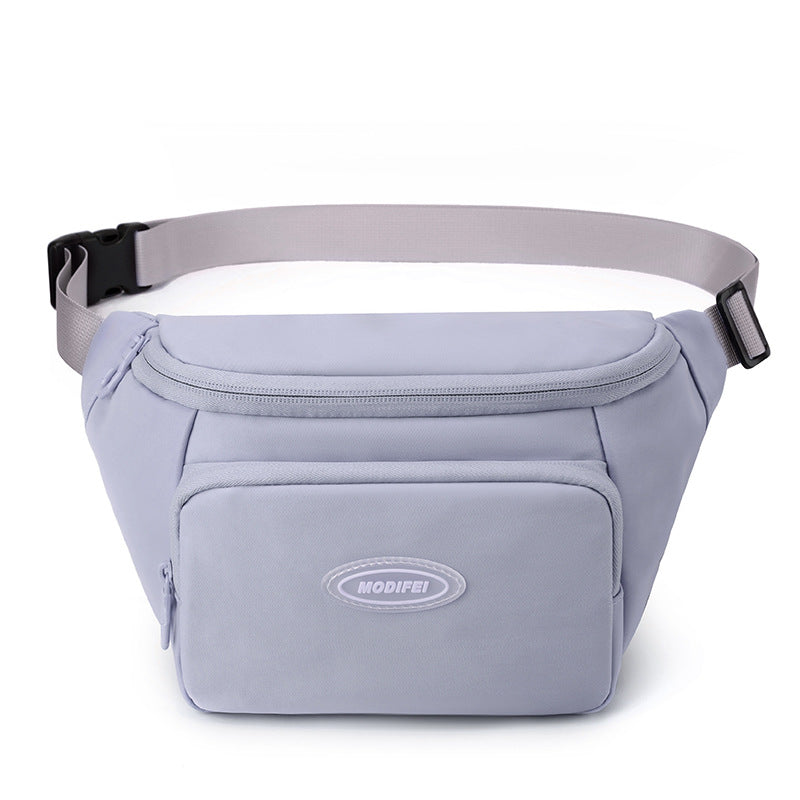 Women's Fashion Nylon Cloth Simple Solid Color Waist Packs