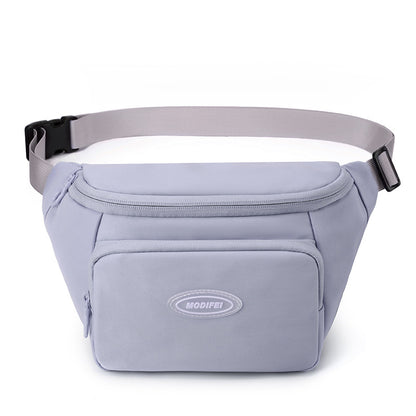 Women's Fashion Nylon Cloth Simple Solid Color Waist Packs