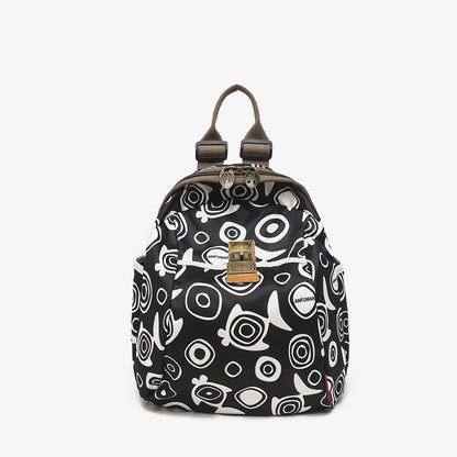 Capacity Ethnic Style Trendy Printed Fashionable Backpacks