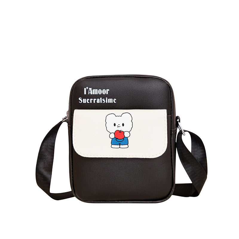 Children's Candy Color Cute Cartoon Printed Stylish Children's Shoulder Bags