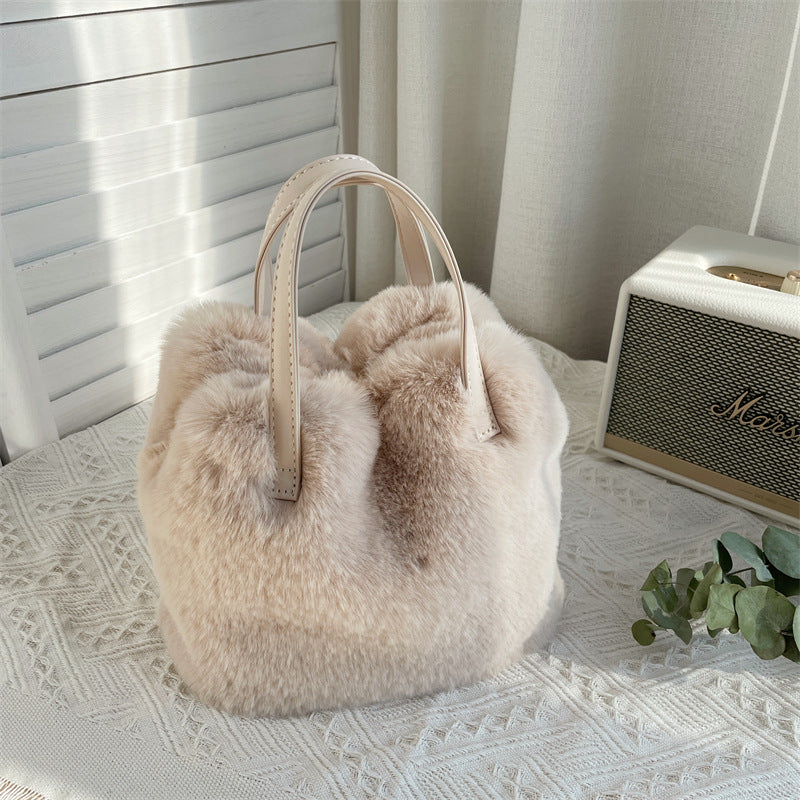 Practical Fashion Faux Fur Rabbit Plush Handbags