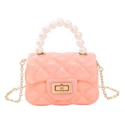 Elegant Jelly Cute Princess Style Pearl Crossbody Bags