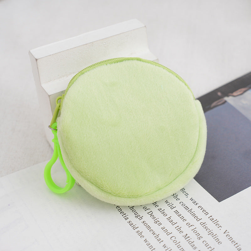 Women's & Children's & Creative Round Mini Plush Headset Children's Coin Purse