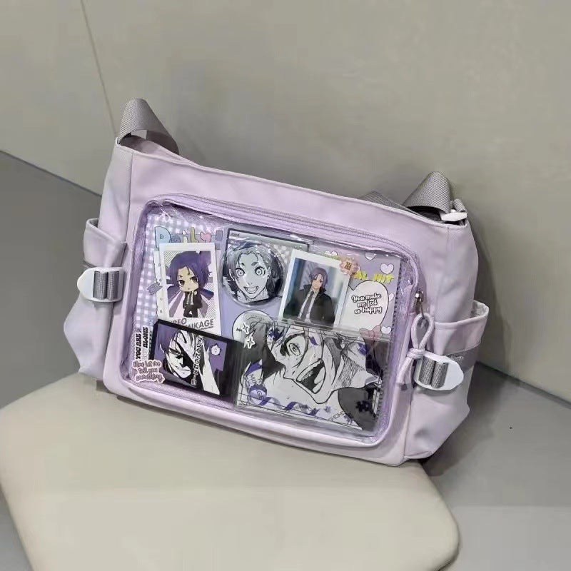 Women's Style Transparent Bar Cartoon Class Book Shoulder Bags