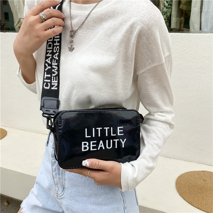 Women's Korean Printed Letter Fashion Laser Small Shoulder Bags